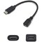 Add-On Addon 17Cm (7In) Usb 3.1 Type (C) Male To Micro-Usb 2.0 Female Black USBC2MUSB2FB - alternate 1